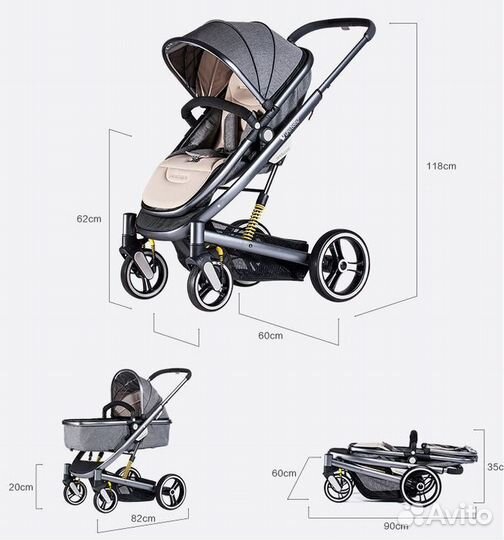 Коляска 2 в 1 uhababy