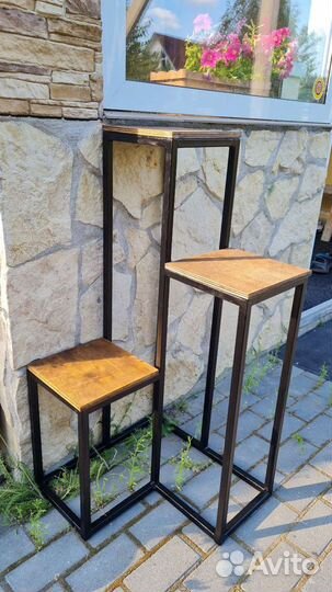 Подставка для цветов в стиле лофт