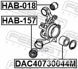 Подшипник ступицы задний, 40x73x44 Honda