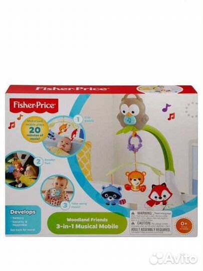 Мобиль на кроватку Fisher Price Лесные друзья