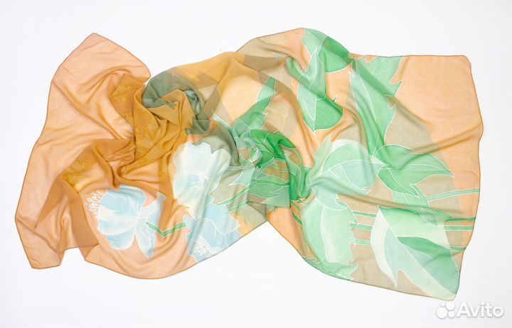 Платки, шарфы, палантины с браками. Шёлк 100