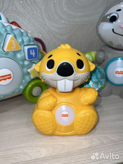Fisher price Ленивец Ежик Лось Бобер