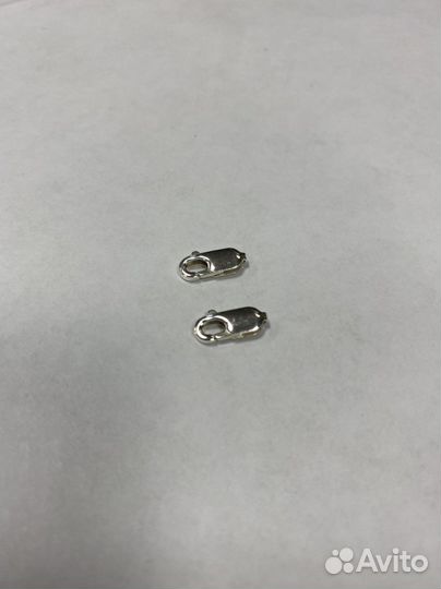 Серебряный замок «карабин»