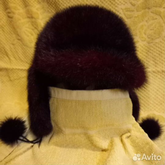 Шапка ушанка норка