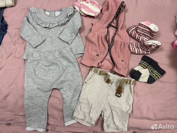 Большой пакет вещей на девочку 74-80