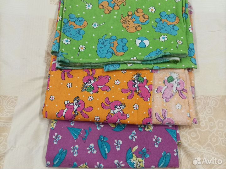 Ткань детская фланель СССР на пелёнки и для шитья