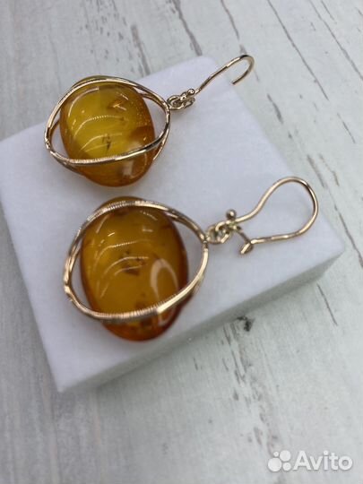 Золотые серьги 583 пробы