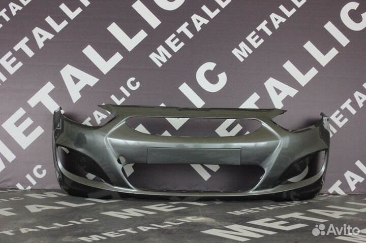 Бампер Солярис передний 2010 серый