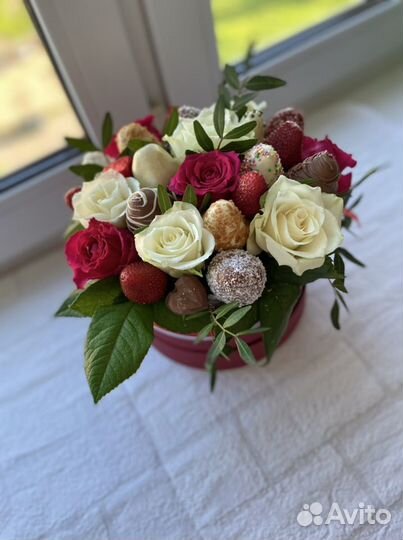 Букет в шлапной коробке