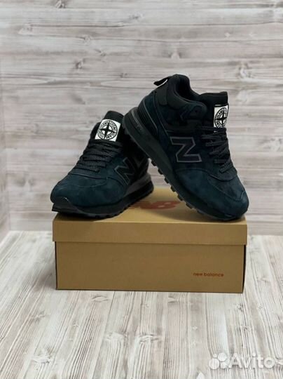 Кроссовки New Balance 574 Stone Island с мехом