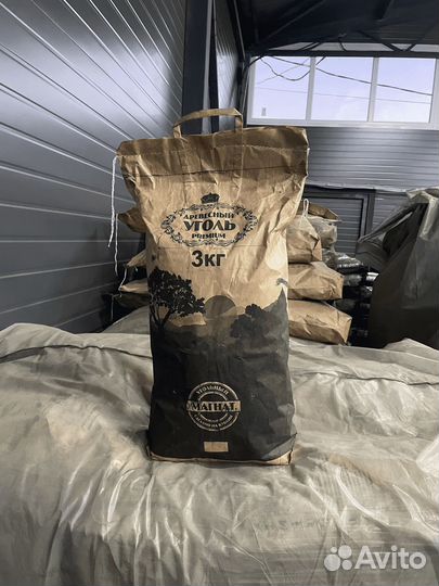 Уголь древесный дуб 3кг оптом
