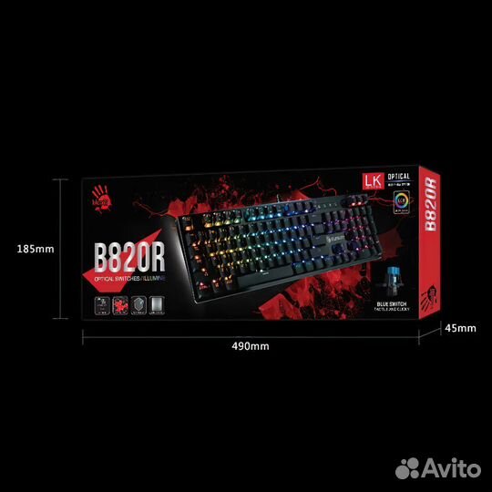 Клавиатура A4tech Bloody B820R (Red Switches)