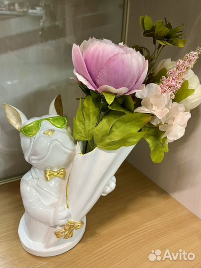 Ваза Бульдог Статуэтка Дэкор подарки