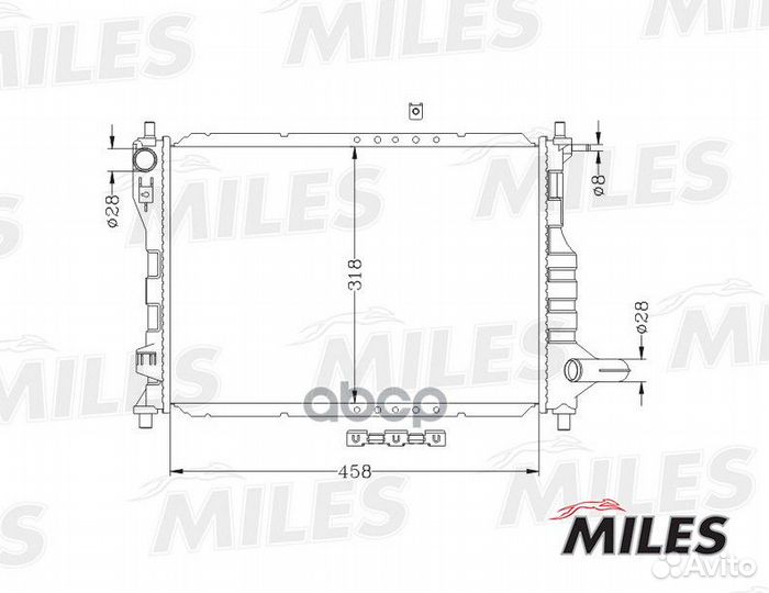 Радиатор GM matiz/spark 0.8/1.0 M/T 05- acrb047