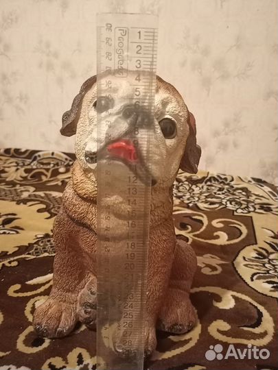 Копилка из гипса собака мопс