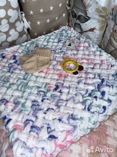 Плед детский плюшевый