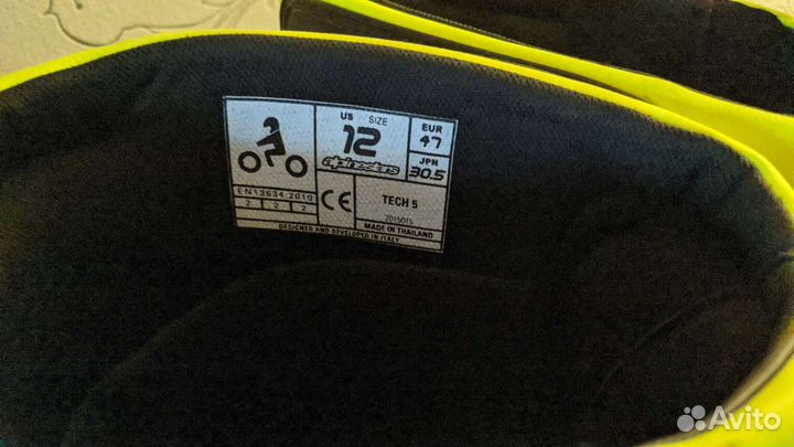 Мотоботы новы 47 размер Alpinestars tech 5