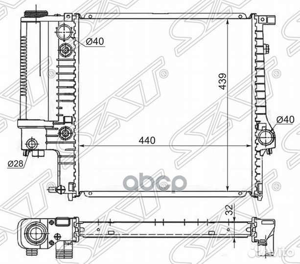 Радиатор BMW 3-Series 81-00 BW0001 Sat