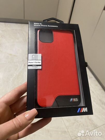 Чехол на iPhone 11 pro max кожаный bmw