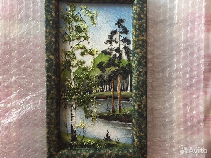 Настенное панно из натурального поделочного камня