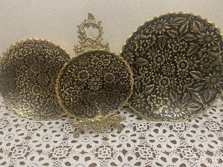 Набор блюд из латуни