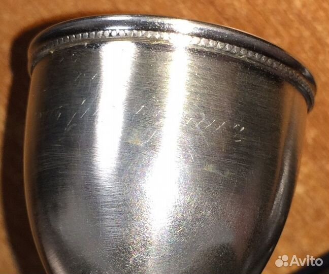 Серебряная пашотница, подставка под яйцо. 875 пр