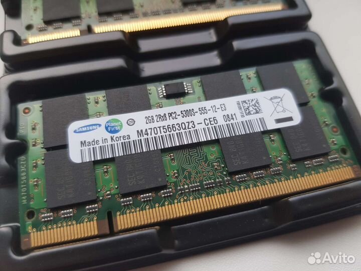 Samsung Ddr2 2*2Гб sodimm