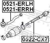 Тяга рулевая (mazda CX-7 ER 2006) febest 0522