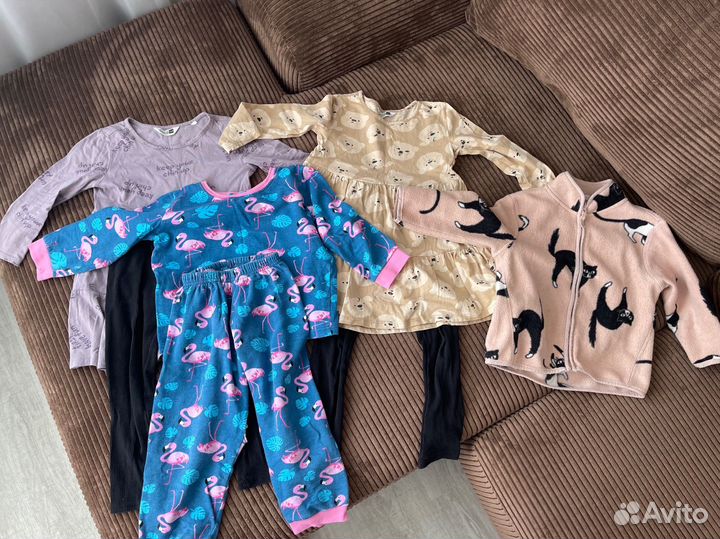 Лосины,шорты,платья на девочку 98-110