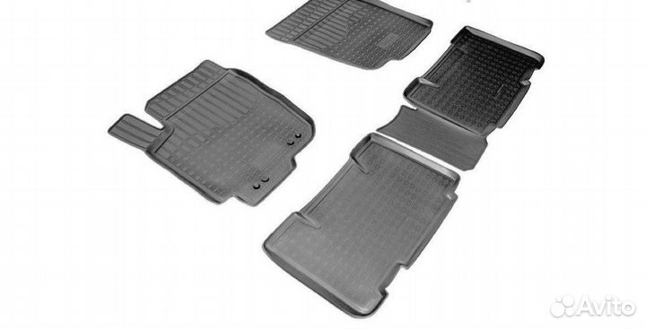 Комплект автомобильных резиновых ковров