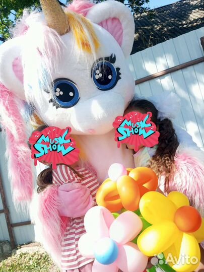 Поздравление Тедди Единорожка ростовая кукла