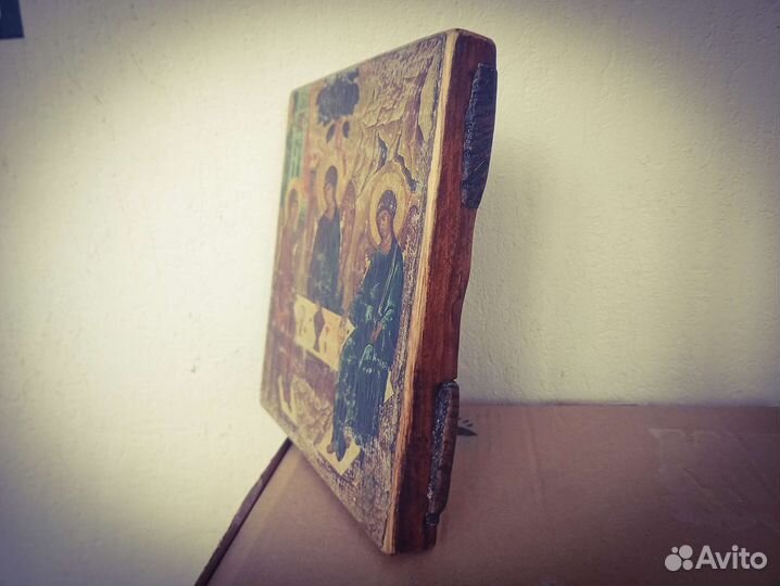 Ручная работа, декупаж икона Святой Троицы