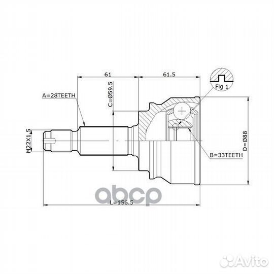 Шрус привода double force 2815A189 / 2815A190