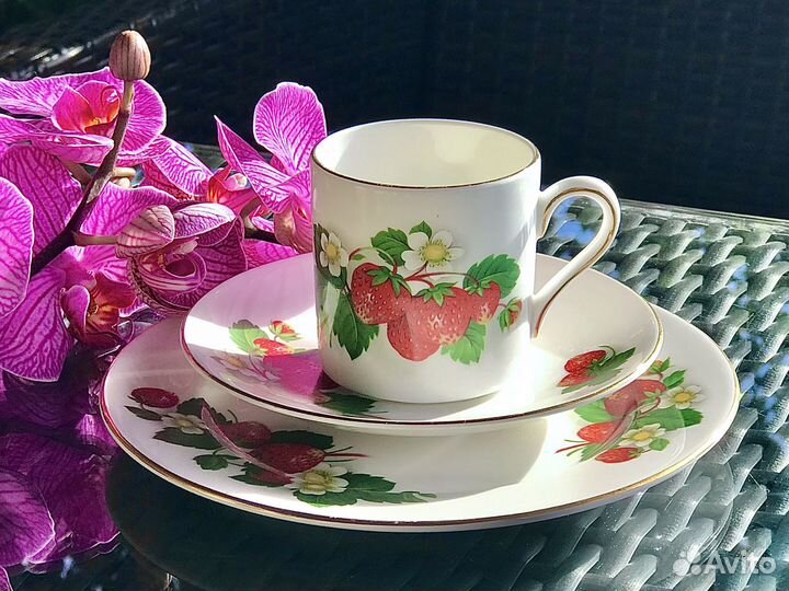 Кофейное трио. Англия. Костяной фарфор