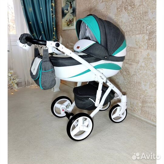 Шикарная коляска Adamex Barletta New 3в1/2в1