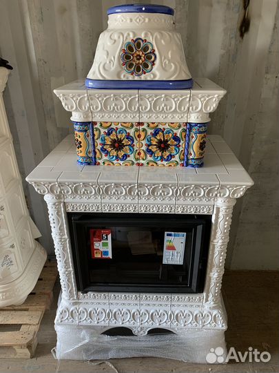 Изразцовый камин Кострома с росписью