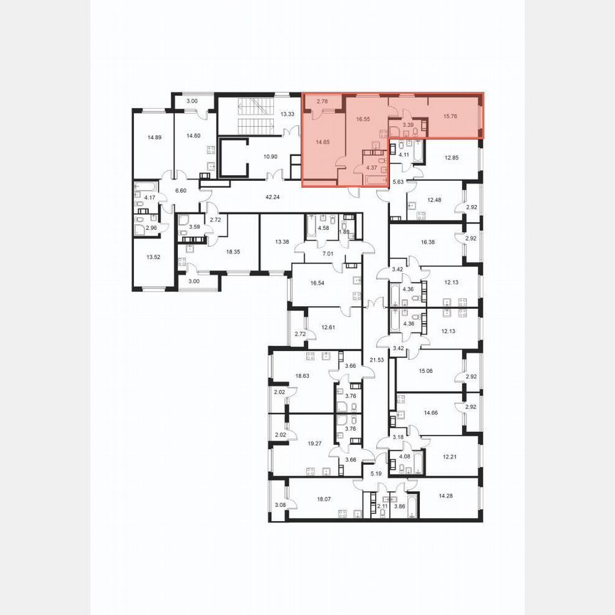 2-к. квартира, 56,1 м², 5/9 эт.