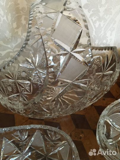 Вазы хрусталь ГДР 1962 года