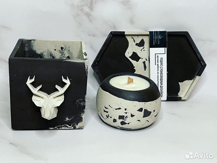 Подарочный набор с соевой свечой