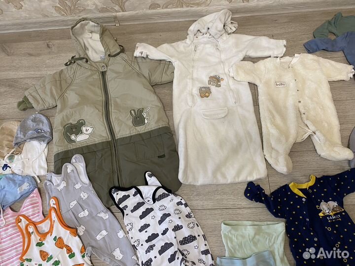 Пакет детских вещей с рождения до 3/4х месяцев