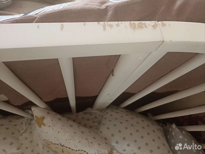 Кроватка детская трансформер круглая с матрасом