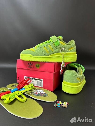 Кроссовки Adidas forum low grinch