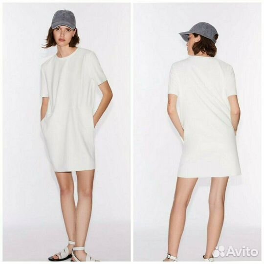 Платье zara белое xl