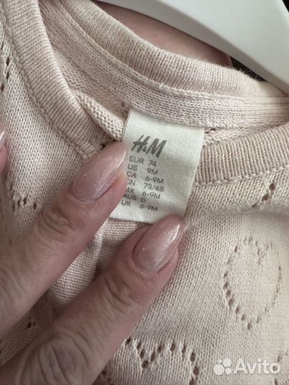 Легкая детская кофточка на девочку 74-80, H&M