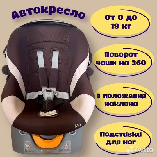 Детское автокресло от 0 до 18