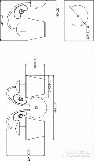 Бра Moderli Daniel V2491-2W