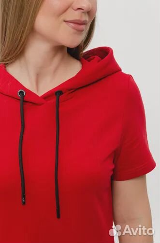 Платье-худи новое, хлопок