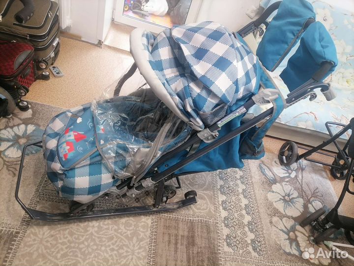 Детские санки коляска ника