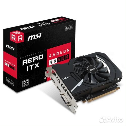 Видеокарта MSI RX 550 aero ITX 4G OC