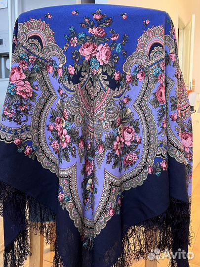 Павлопосадский платок шерсть 120х120